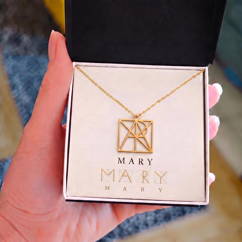 Granddaughter Custom Monogram Name Necklace – Personalised Gift from Grandma
