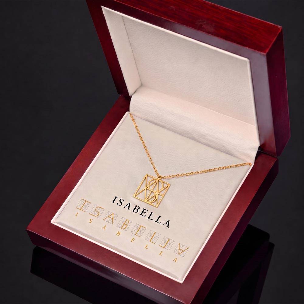 Granddaughter Custom Monogram Name Necklace – Personalised Gift from Grandma