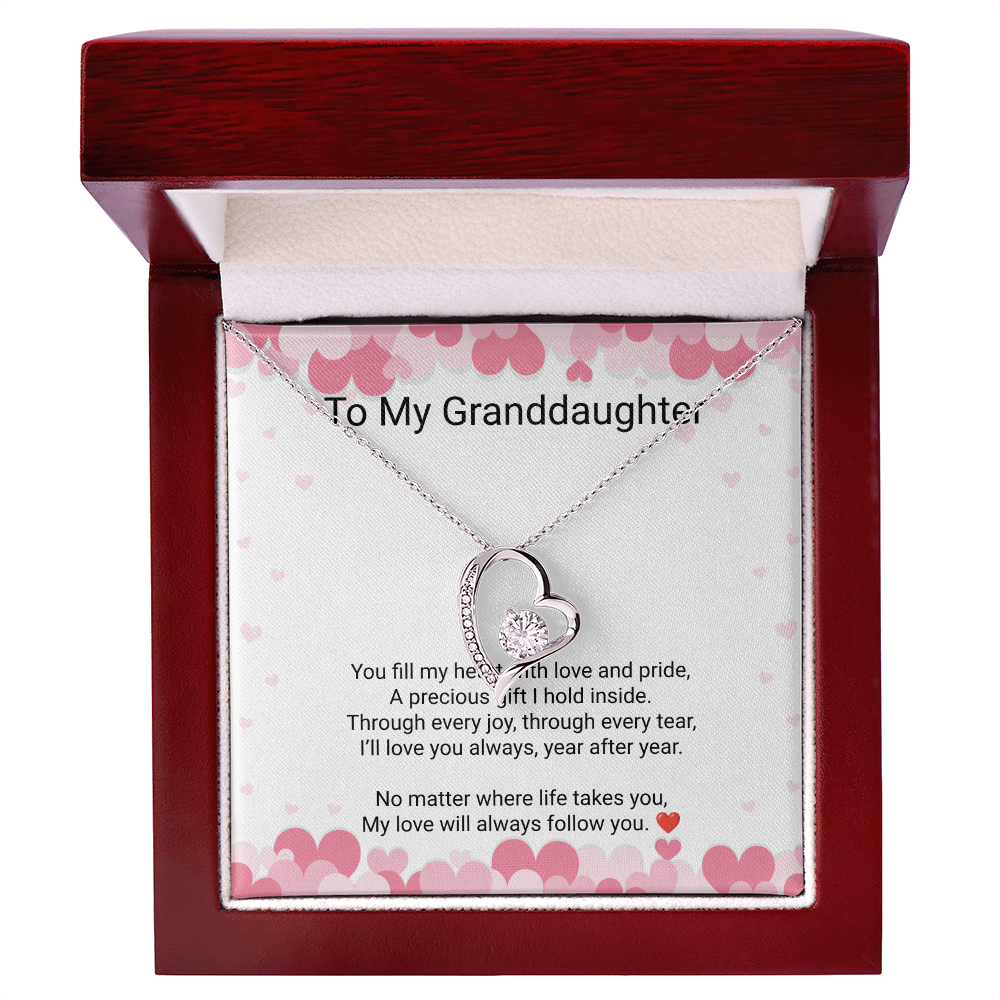 Granddaughter Forever Love Necklace – Heartfelt Gift from Grandma