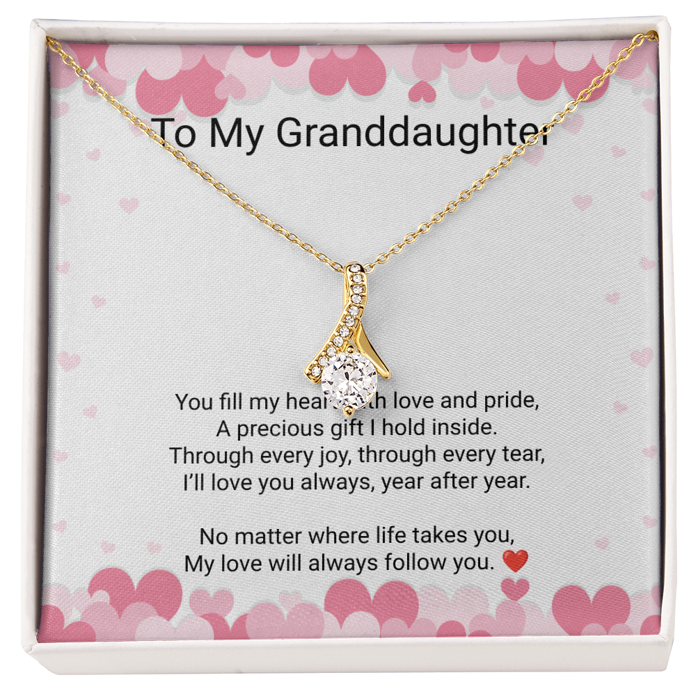 Granddaughter Alluring Beauty Necklace – Heartfelt Gift from Grandma