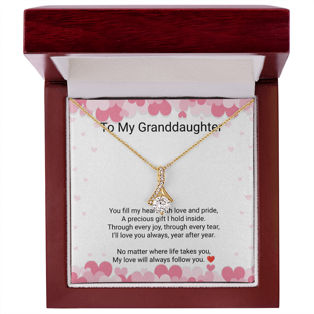 Granddaughter Alluring Beauty Necklace – Heartfelt Gift from Grandma
