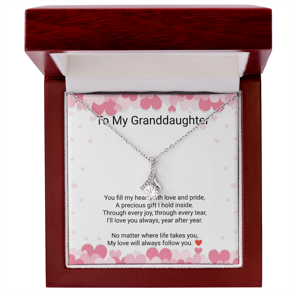 Granddaughter Alluring Beauty Necklace – Heartfelt Gift from Grandma