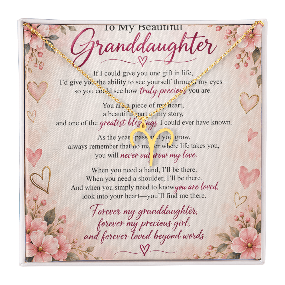 Granddaughter Zodica Symbol Necklace – Meaningful Gift from Grandma