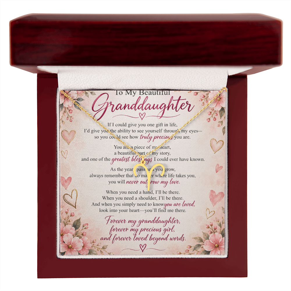 Granddaughter Zodica Symbol Necklace – Meaningful Gift from Grandma