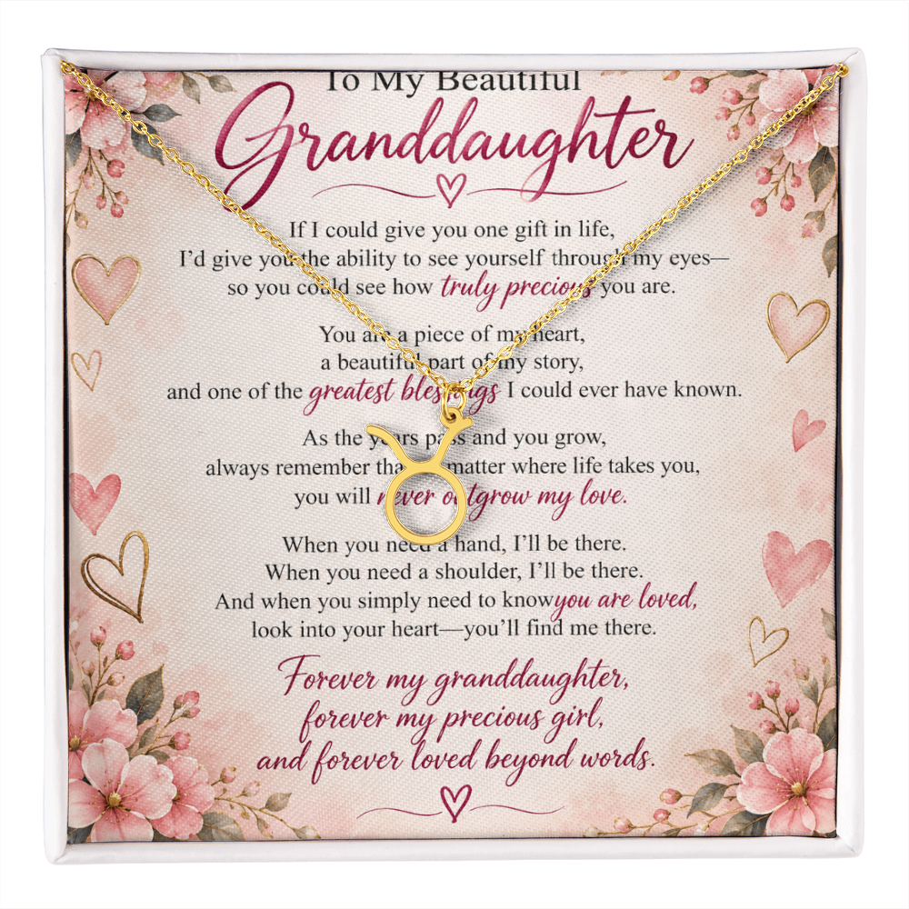 Granddaughter Zodica Symbol Necklace – Meaningful Gift from Grandma