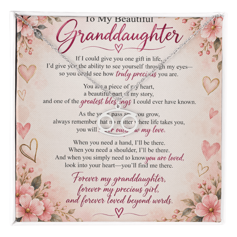 Granddaughter Zodica Symbol Necklace – Meaningful Gift from Grandma