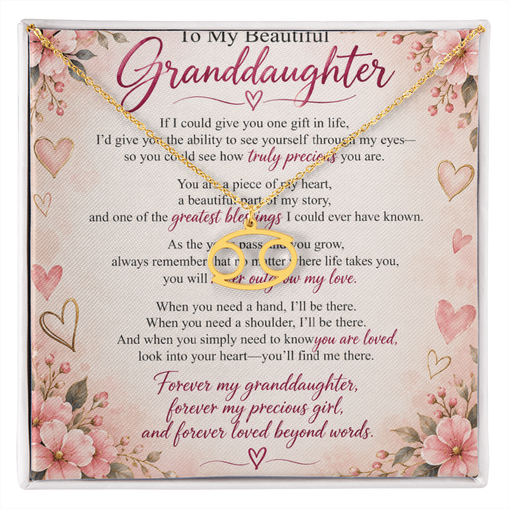 Granddaughter Zodica Symbol Necklace – Meaningful Gift from Grandma