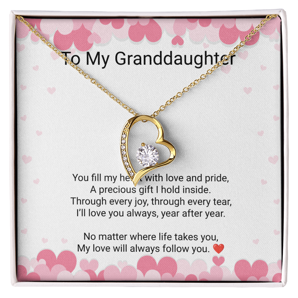 Granddaughter Forever Love Necklace – Heartfelt Gift from Grandma
