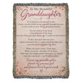 Granddaughter Artwork Heirloom Woven Blanket – Personalised Gift from Grandma
