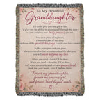 Granddaughter Artwork Heirloom Woven Blanket – Personalised Gift from Grandma